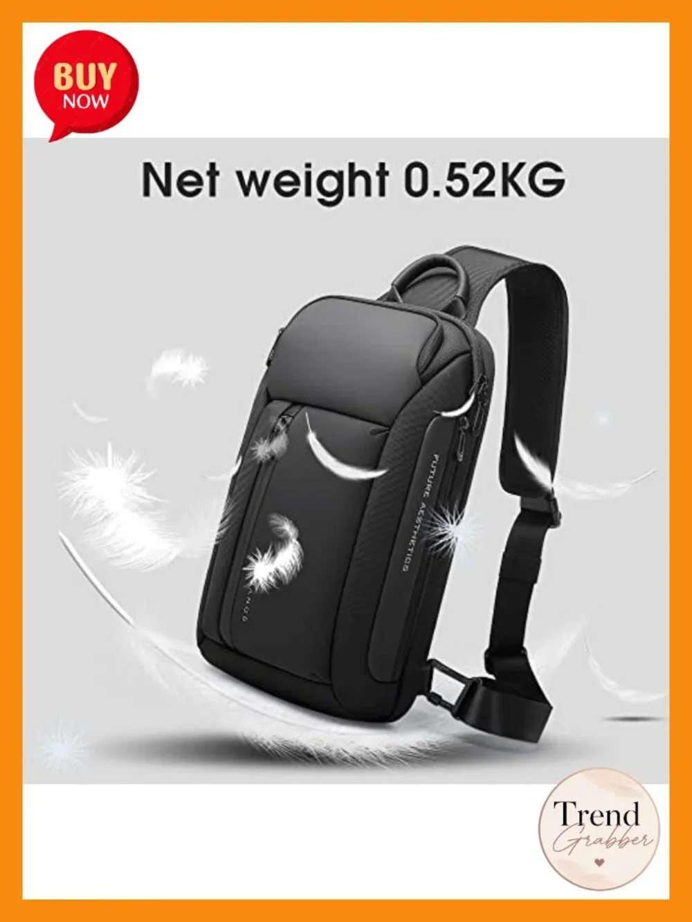 Waterproof Crossbody Backpack for Men Travel Hiking Oxford Sling Bag